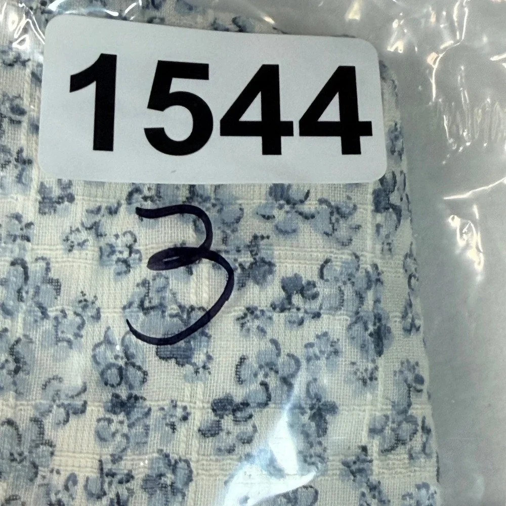 American Eagle Women One Shoulder Crop Top S Blue Floral Smocked 035-2351-5023